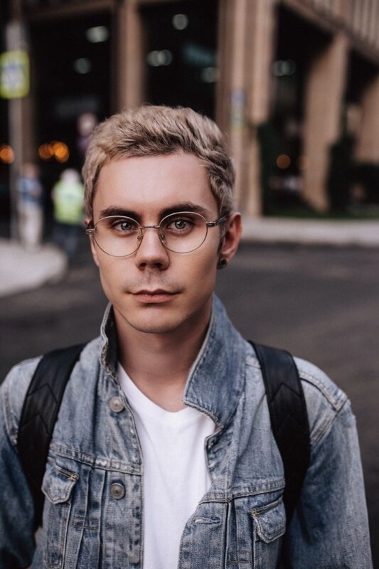 Smart man with glasses